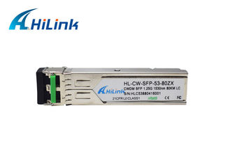 1.25G Transmission Rate CWDM SFP Transceiver Dual LC Connector 80km Max Cable Distance