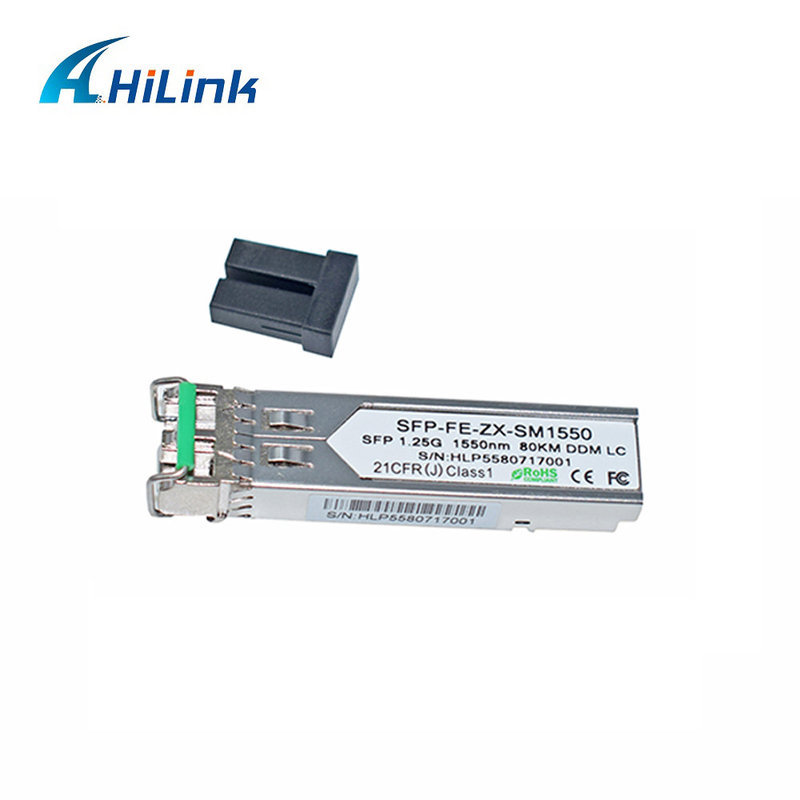 Moduł nadawczo-odbiorczy LC SFP DOM 1.25G 1000BASE 80KM 1550nm SMF 1.25G Optyczny
