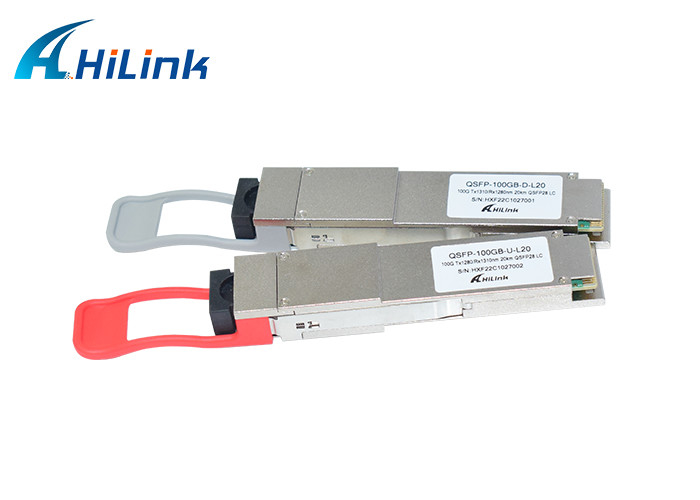 100GBASE - BX20 Moduł nadajnika optycznego QSFP28 LAN WDM 1280nm 1310nm 20km LC Simplex Transceiver
