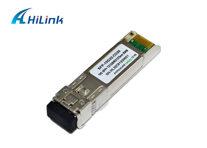 Nadajnik optyczny BiDi SFP + 10Gb / s, 10G WDM SFP + 20 km dla przewodowego pojedynczego włókna
