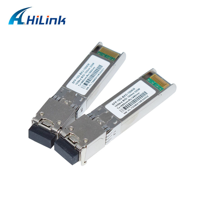 BIDI 10G WDM SMF Transceiver optyczny SFP+ 100KM Tx1490nm/Rx1550nm z LC Transceiverami światłowodowymi do sieci FTTH