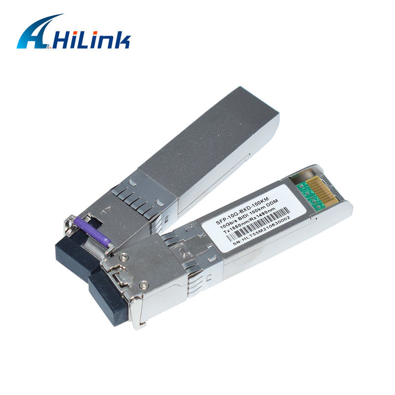 BIDI 10G WDM SMF Transceiver optyczny SFP+ 100KM Tx1490nm/Rx1550nm z LC Transceiverami światłowodowymi do sieci FTTH