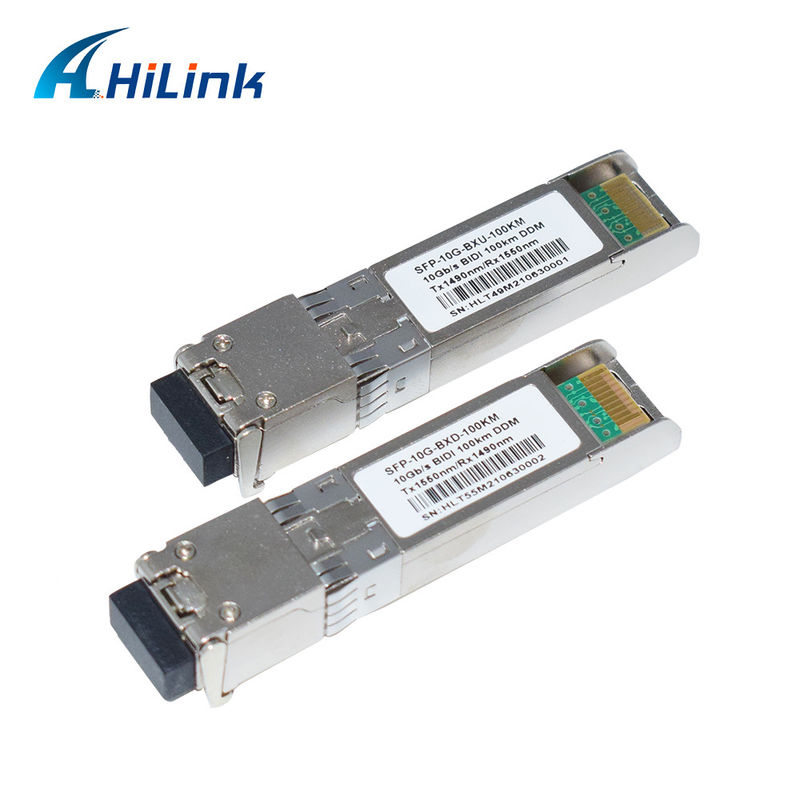 BIDI 10G WDM SMF Transceiver optyczny SFP+ 100KM Tx1490nm/Rx1550nm z LC Transceiverami światłowodowymi do sieci FTTH
