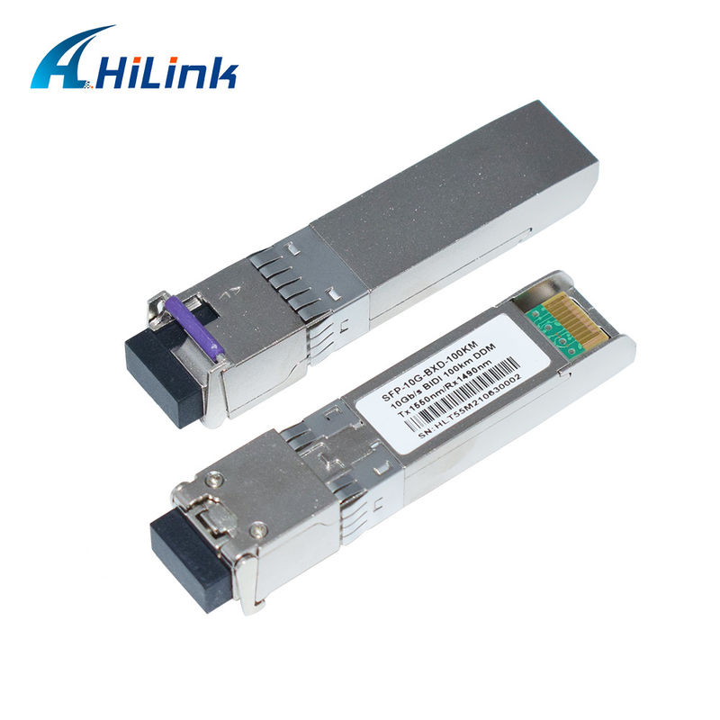 BIDI 10G WDM SMF Transceiver optyczny SFP+ 100KM Tx1490nm/Rx1550nm z LC Transceiverami światłowodowymi do sieci FTTH