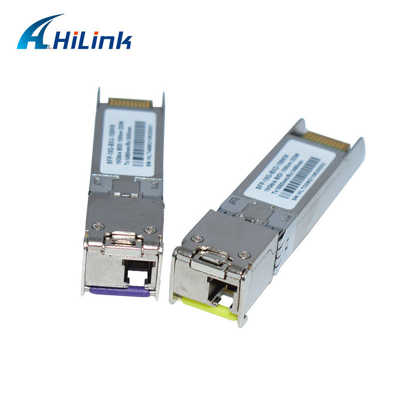 BIDI 10G WDM SMF Transceiver optyczny SFP+ 100KM Tx1490nm/Rx1550nm z LC Transceiverami światłowodowymi do sieci FTTH