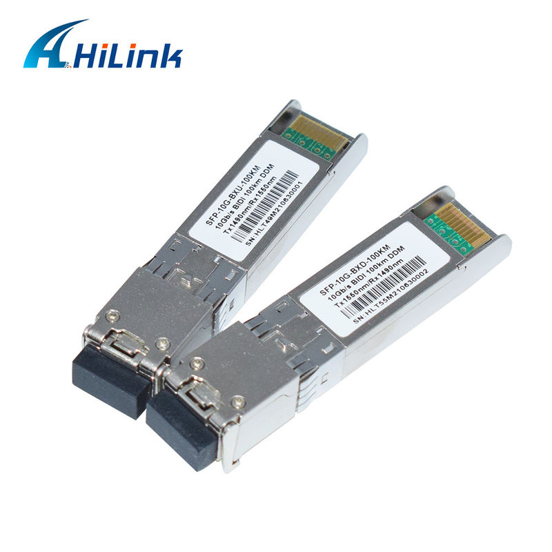 10G SFP+ BIDI 100KM Tx1490nm/Rx1550nm LC Transceiver światłowodowy SFP-10G-BX-100KM