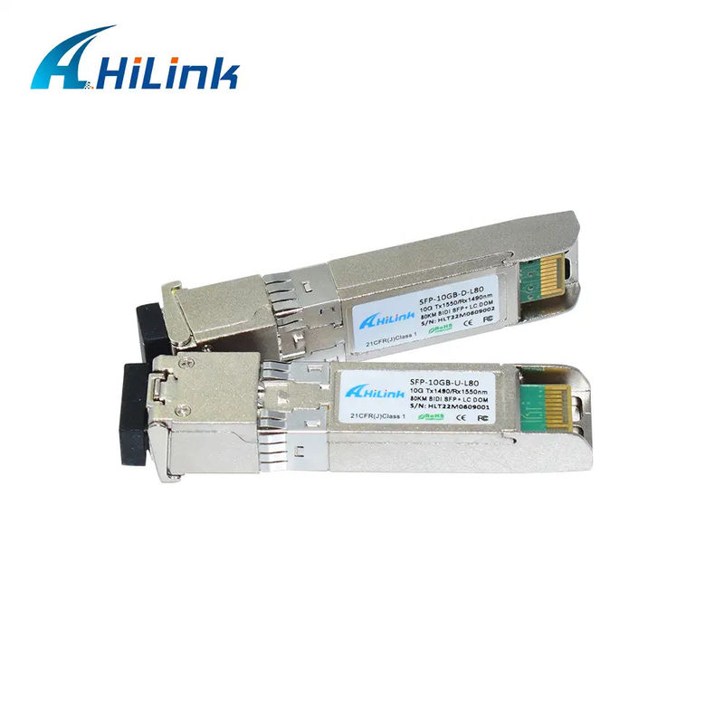 10G-ZR4-80KM Moduł nadawczo-odbiorczy 10G BIDI 80KM 1490nm/1550nm SFP+ STM-64 WDM 8SFP+ SMF