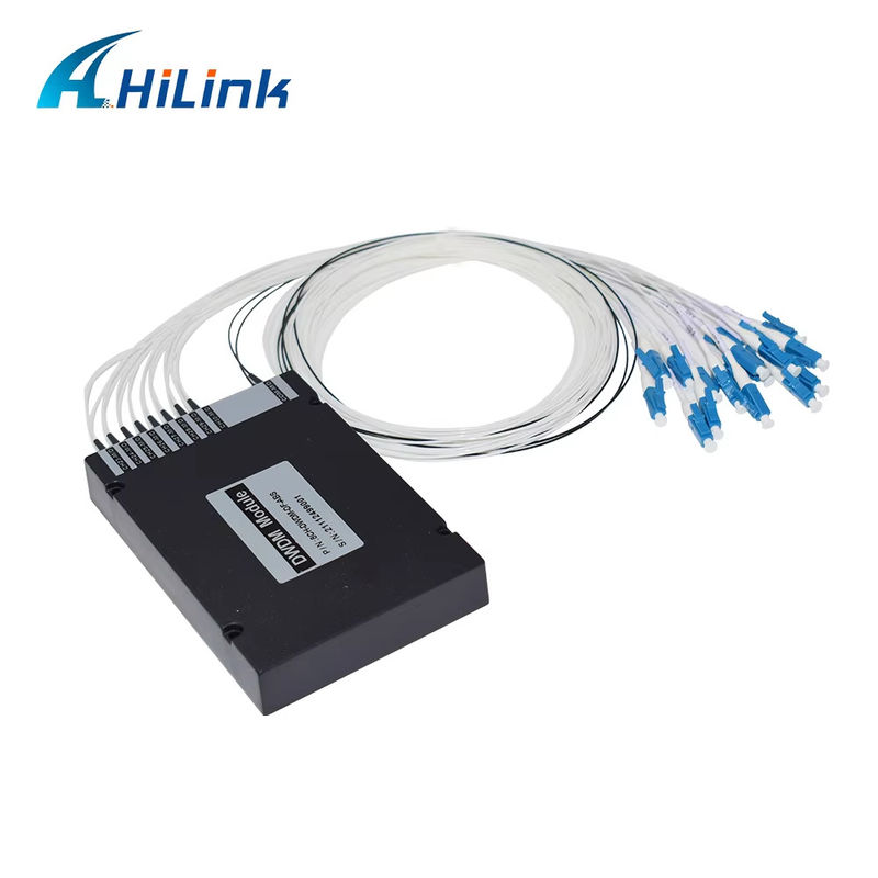 Sprzęt WDM 8CH 100GHZ DWDM MUX Demux Dual Fibre Duplex LC UPC C Band ABS Box