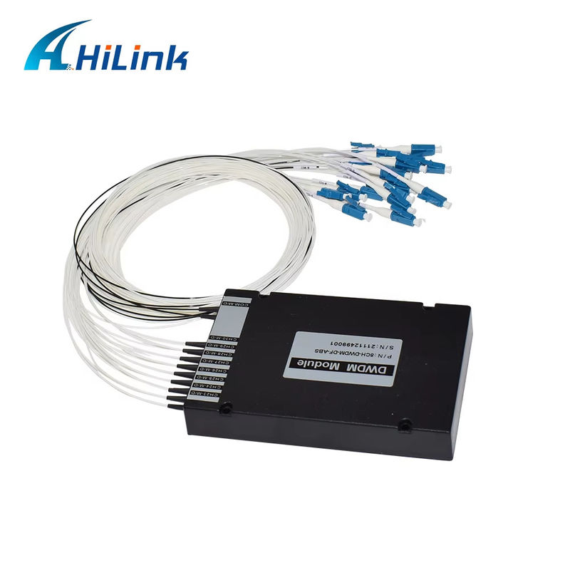 Sprzęt WDM 8CH 100GHZ DWDM MUX Demux Dual Fibre Duplex LC UPC C Band ABS Box