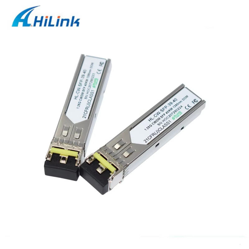 China Factory 1000base 1,25G SFP Podwójne złącze LC CWDM 40KM LC 1270-1610NM Optyczne urządzenia do światłowodowe transceiver