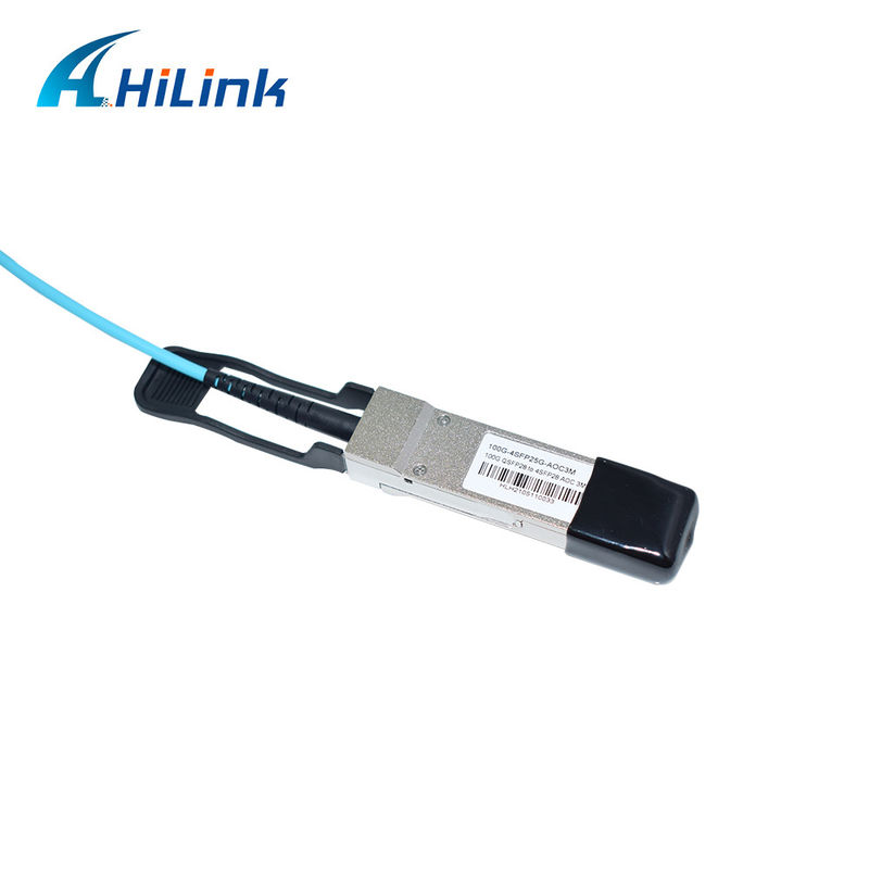 Certyfikowany 100G QSFP28 do 4xSFP28 AOC OM3 Breakout Active Optical Cable o długości kabla 1-5m i certyfikacja CE RoHS