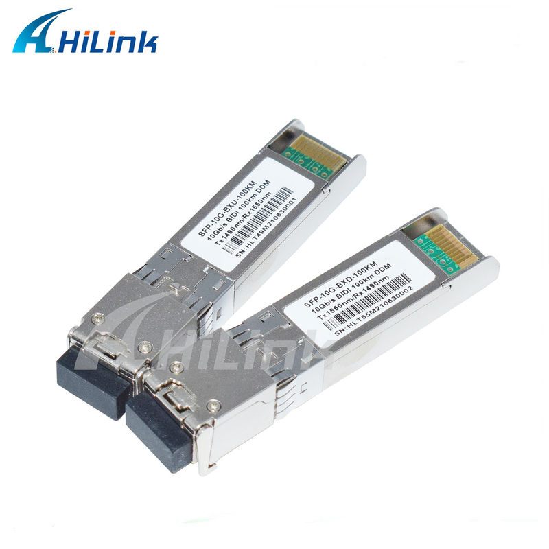 Długodystansowa linka 3 lata gwarancji 10G SFP+ BIDI 100KM 1490/1550NM EML+APD Moduł nadajnika