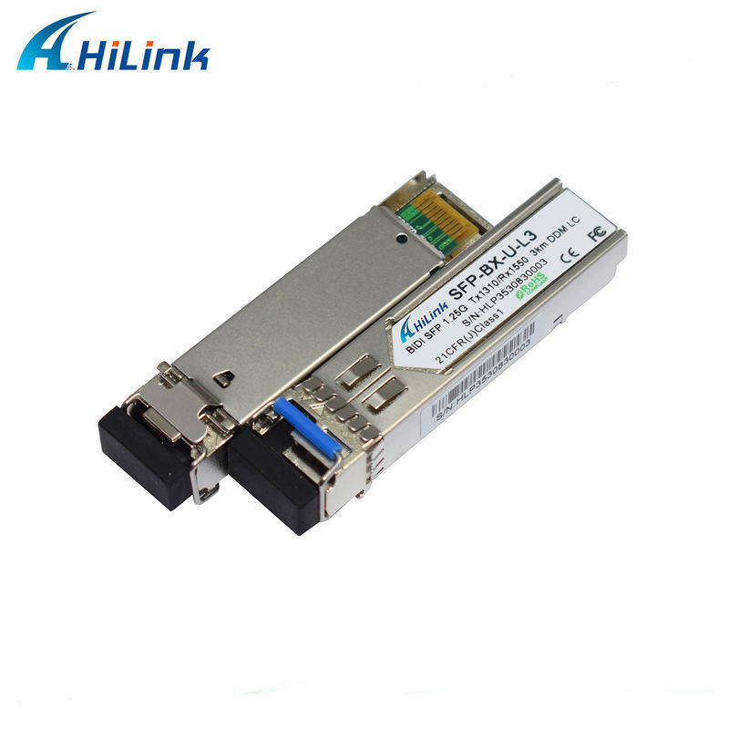 1.25G BIDI 1310/1550nm 3km nadajnik SFP do transmisji danych na duże odległości w temperaturze od 0 do 70 °C