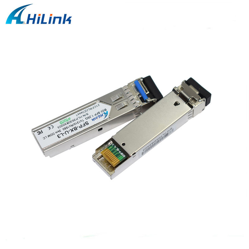 1.25G BIDI 1310/1550nm 3km nadajnik SFP do transmisji danych na duże odległości w temperaturze od 0 do 70 °C