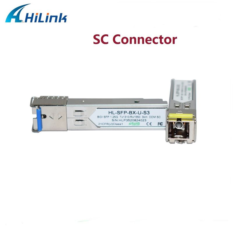 1.25G BIDI 1310/1550nm 3km nadajnik SFP do transmisji danych na duże odległości w temperaturze od 0 do 70 °C