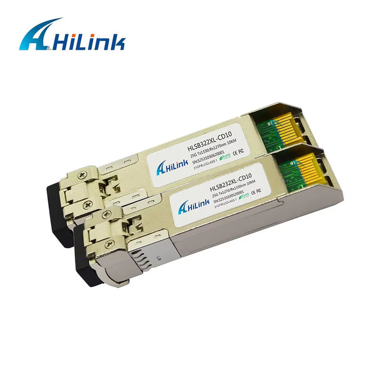 25G SFP28 BIDI Moduł Optyczny Złącze światłowodowe LC 0 do 70C 3km/10km/40km/60km