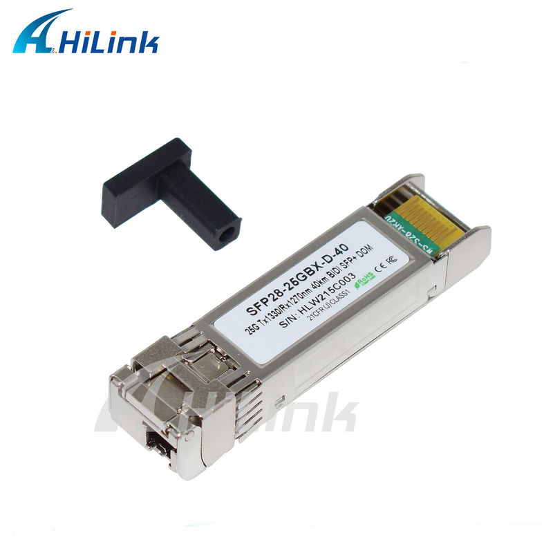 25Gb/s 40Km SFP28 BIDI Transceivers LC pojedynczy złącze Gorąco podłączalne W pełni zgodne z RoHS