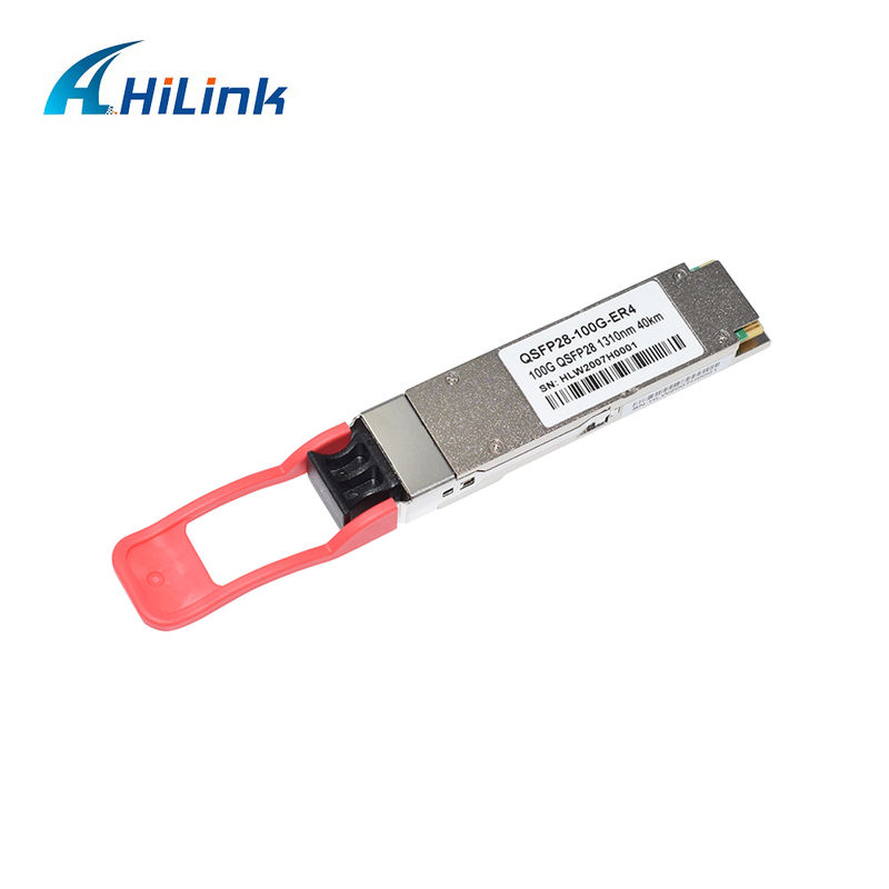 100Gb/s QSFP28 ER4 Optyczny Moduł Nadawczo-Odbiorczy 40KM Hot Pluggable Duplex LC LAN WDM APD SMF Zgodny z RoHS-6