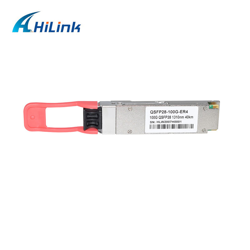 100Gb/s QSFP28 ER4 Optyczny Moduł Nadawczo-Odbiorczy 40KM Hot Pluggable Duplex LC LAN WDM APD SMF Zgodny z RoHS-6