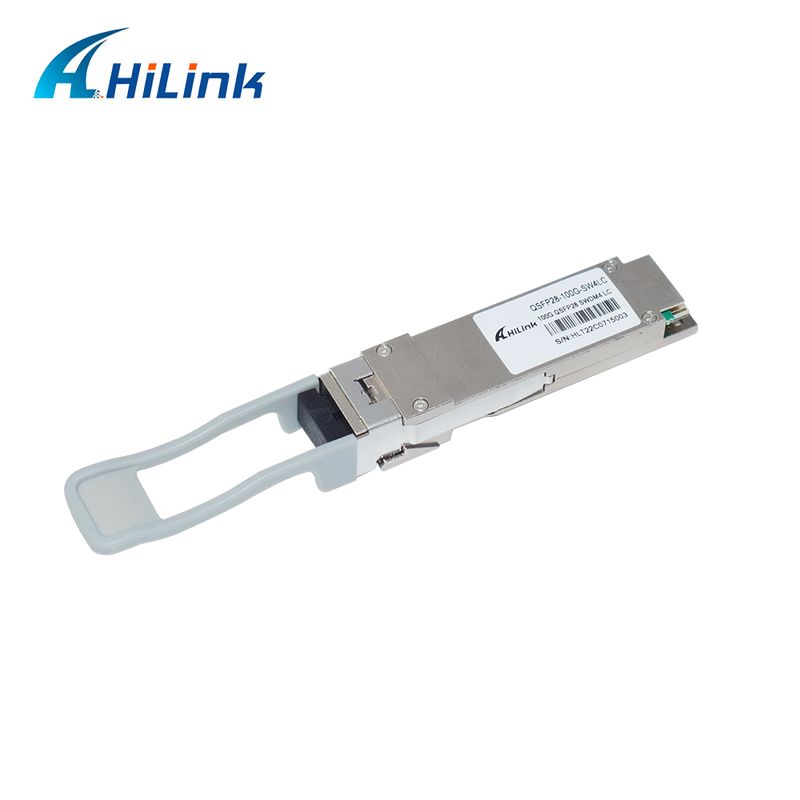 100G QSFP28 SWDM4 nadajnik optyczny z odległością 150m OM5 MMF i cyfrową diagnostyką dla łączy Ethernet