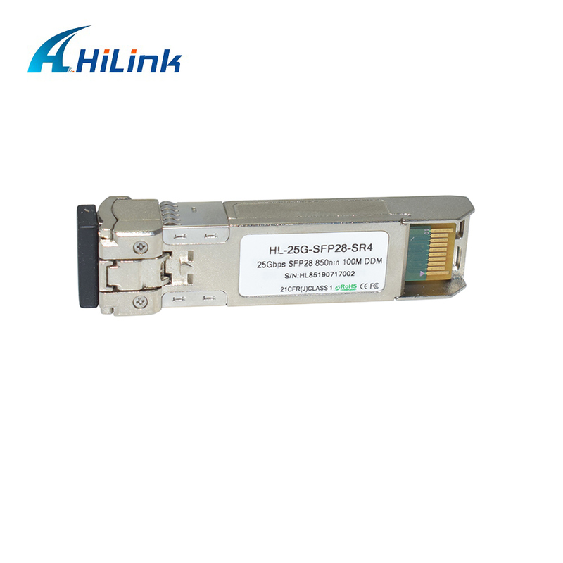25G SFP28 SR MMF Moduł światłowodowy 850nm 100m GBIC Transceiver optyczny Temperatura przemysłowa