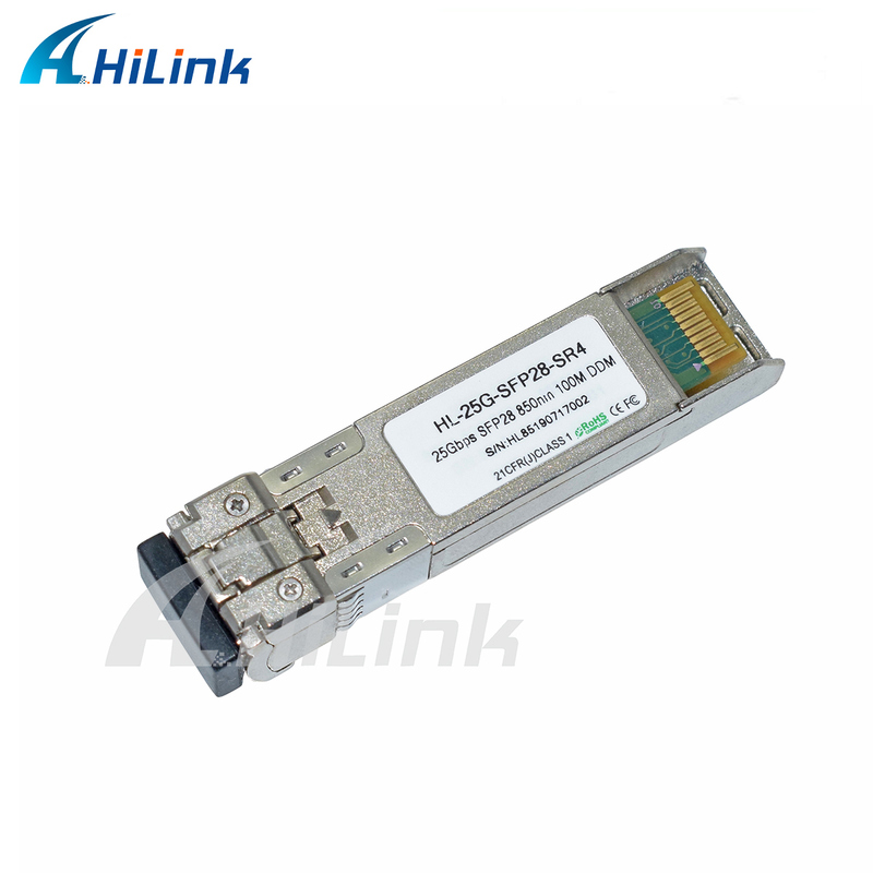 25G SFP28 SR MMF Moduł światłowodowy 850nm 100m GBIC Transceiver optyczny Temperatura przemysłowa