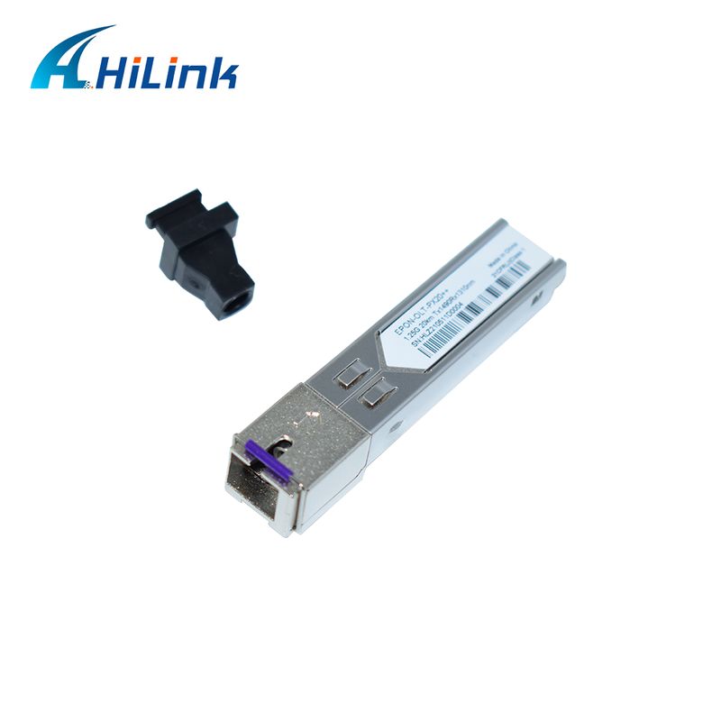 Nadajnik-odbiornik SFP EPON OLT z PX20+ PX20++ PX20+++ dla szybkości transmisji 1,25 Gb/s i transmisji na odległość 20 km