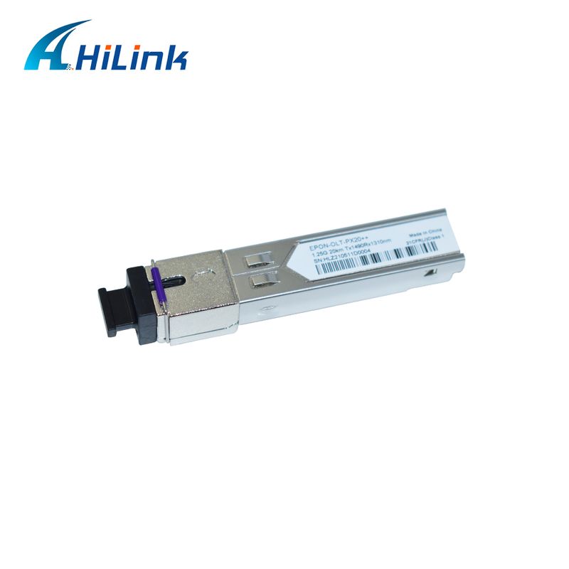 Nadajnik-odbiornik SFP EPON OLT z PX20+ PX20++ PX20+++ dla szybkości transmisji 1,25 Gb/s i transmisji na odległość 20 km