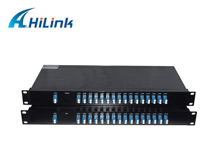 Moduł 16 kanałów Single Fibre CWDM Mux Demux Moduł LC / UPC Złącze 1U Rack Mount