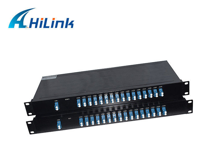 Moduł 16 kanałów Single Fibre CWDM Mux Demux Moduł LC / UPC Złącze 1U Rack Mount