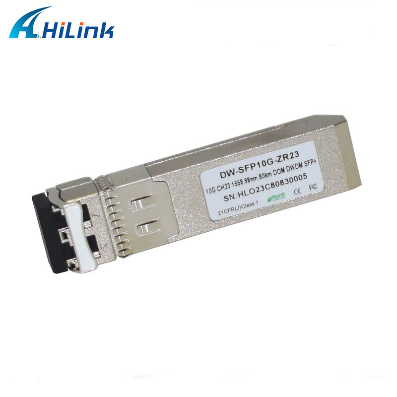 Hilink 10Gb SFP+ DWDM SFP 100GHz CH17~61 Opcjonalny 80km Moduł optyczny nadajnika dupleks LC Komercyjny Przemysłowy