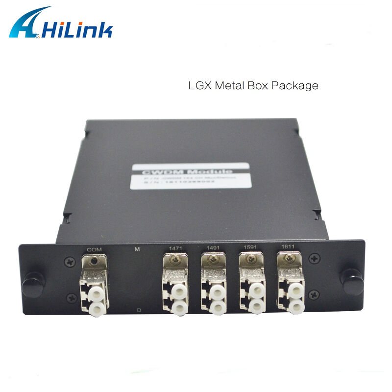 LGX Kaseta CWDM MUX DEMUX 4 kanały 1470/1490/1590/1610nm Podwójna Włókna CWDM Mux Demux