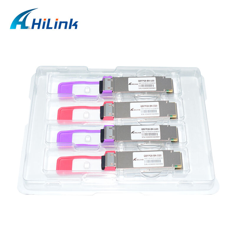 Hilink HL-QSFP28-100G-UD-20 100Gb/s 20km QSFP28 BIDI LR1 Moduł nadajnika optycznego z podłączeniem LC