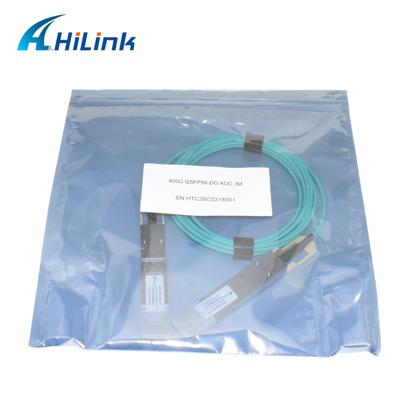 Kabel Hilink 400G QSFP56-DD AOC 3M zgodny z RoHS do szybkiej transmisji danych