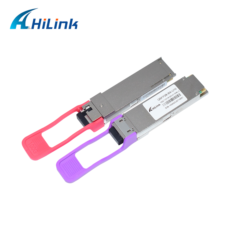 QSFP28 100G BIDI 10KM nadajnik optyczny SMF Simplex LC Connector DDM 1271/1331
