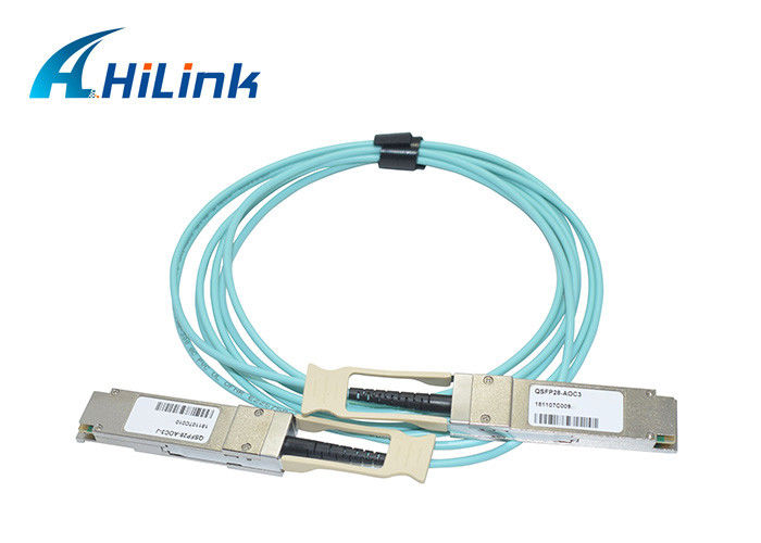 Optyczny kabel Ethernet AOC 100G Hilink QSFP28 do QSFP28 Do przełącznika portu 100G
