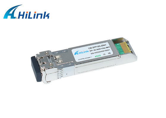 Hilink 10G światłowodowy moduł nadawczo-odbiorczy SFP + CWDM ZR 80KM Long Distance 1470-1610