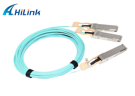 5-metrowy aktywny kabel optyczny Kabel AOC 200G QSFP56 SR4 do 2xQSFP56 SR2 850nm