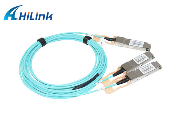 Kabel InfiniBand AOC 200G Breakout 2xQSFP56 100G PAM4 Aktywne kable optyczne do centrum 5G