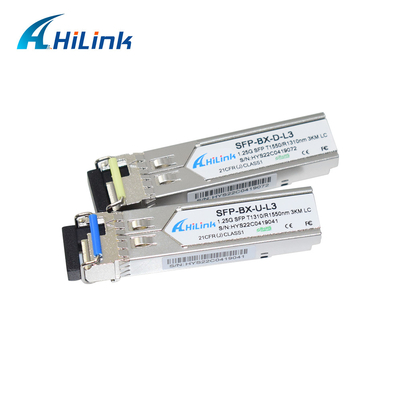 1000BASE 1.25G WDM BIDI SFP+ Moduł nadawczo-odbiorczy Złącze 3KM 1310nm / 1550nm 3KM SM DOM