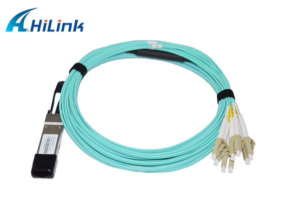 Złącza 40G QSFP+ do 8x LC Aktywny kabel optyczny 5M AOC VCSEL Array